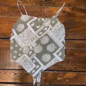 Cloud Ten Green Bandana Top
